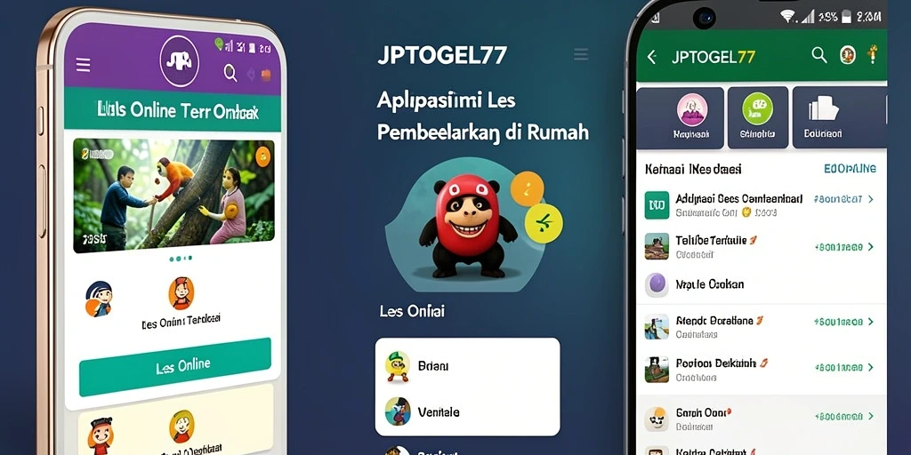 Tampilan antarmuka aplikasi Les Online JPTOGEL77 yang menarik dan mudah digunakan.
