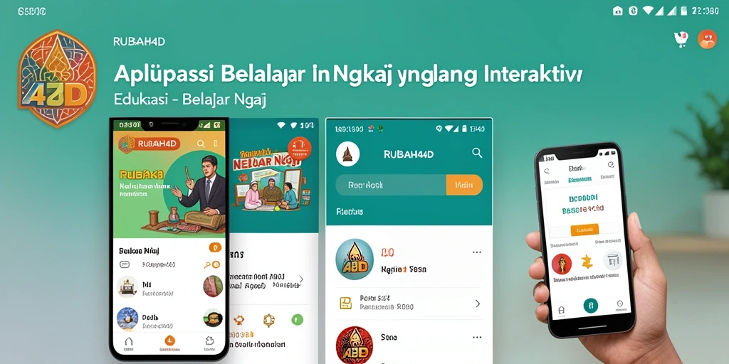 Antarmuka RUBAH4D untuk belajar mengaji yang interaktif dan menarik.
