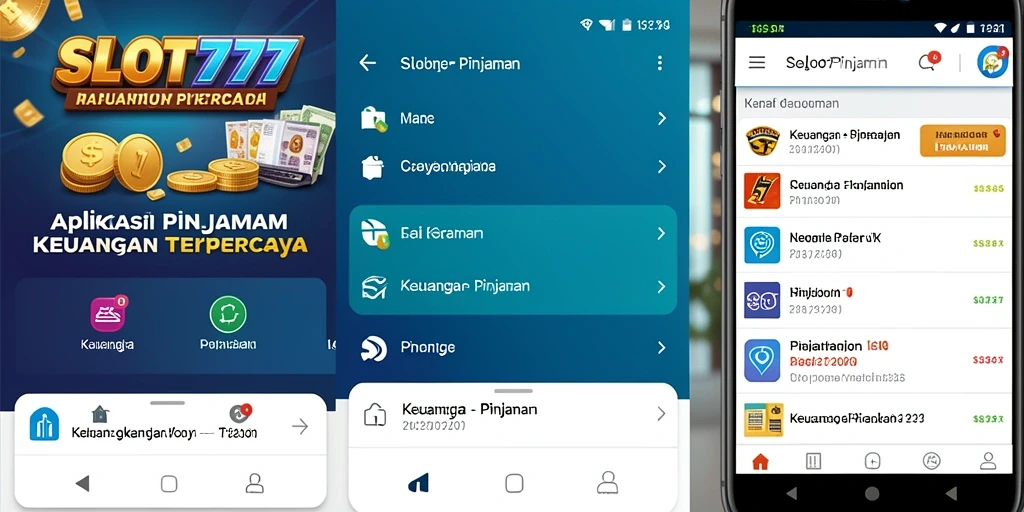 Antarmuka aplikasi SLOT777 yang sederhana dan fungsional.